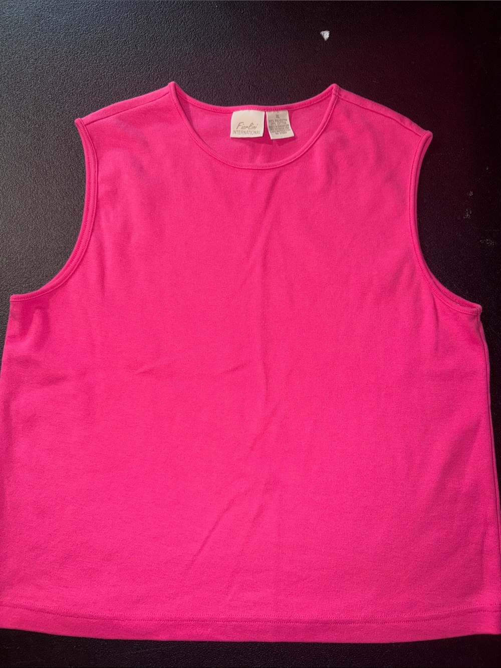 Fiorlini international vintage Bright Pink Sleeveless Tank Top Ladies xl